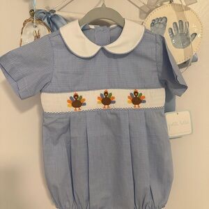 Petit Bebe Smocked Turkey Bubble